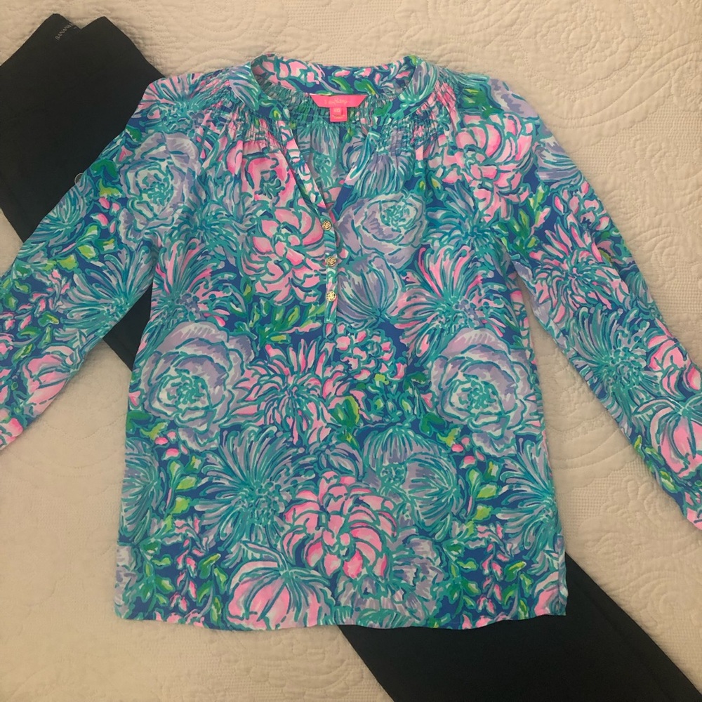 Lilly Pulitzer Elsa Top In Full Bloom - Picture 3 of 8